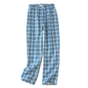 Set pigiama da uomo pantaloni a motivo scozzese con vita regolabile in cotone per uso domestico confortevole per dormire e rilassarsi 2
