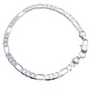 Set Premium Argento 925 Collana 4 mm 60 cm Bracciale 20 cm Gioielli eleganti unisex per matrimoni regalo 2