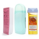 Set roll-on pentru încălzirea ceară 40 W 100–240 V Aparat electric de epilare cu ceară și 100 de benzi de epilare Set complet pentru îndepărtarea părului 5