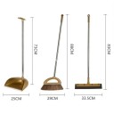 Set scopa e paletta con tergivetro testa rotante scopa 88 × 29 cm paletta 73 × 25 cm tergivetro 83 × 33,5 cm oro pulizia domestica 2