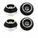 Set universal de 4 bucăți protecții pentru furca față Protecția roții și a axului motocicletei din aliaj de aluminiu Protecții colorate împotriva căderii 6