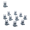 Set van 10 mini kattenfiguren Harsdecoraties voor mini tuin, bloempot, aquarium of creatief knutselen 4