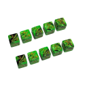 Set van 10 reken dobbelstenen 1,6 x 1,6 x 1,6 cm Acryl Plus Min Voor bordspellen en het leren van wiskunde 9