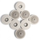 Set van 10 stuks vilt polijstschijven 100 mm Gat 16 mm Dikte 10 mm Voor haakse slijper Witte Polijsten van roestvrij staal, glas en hout 5