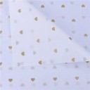 Set van 10 stuks witte transparante inpakpapier met kleurrijke hartjes 50x70 cm vellen decoratief papier voor het inpakken van cadeaus en bloemen 5