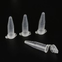Set van 100 1,5 ml plastic centrifugebuizen met doppen en puntige bodem voor laboratoria en monsters 2