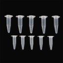 Set van 100 1,5 ml plastic centrifugebuizen met doppen en puntige bodem voor laboratoria en monsters 4