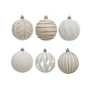 Set van 12 Kerstballen 6 cm Zes verschillende decoraties, van elk 2 stuks 6 x 6 x 7 cm 3