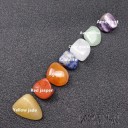 Set van 14 natuurlijke hexagonale kristallen, lapis lazuli, amethist, rozenkwarts, aventurijn, tijgeroog, decoratie, meditatie, leerchakra, stenen 5
