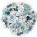 Set van 17 stuks kunstbloemen 4 cm Decoratieve bloemen om te gooien tijdens de bruiloft Bloemblaadjes voor decoratie en creatie 4