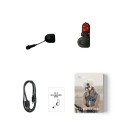 Set van 2 Bluetooth intercoms X2 voor helm met spraakbediening IPX6 600mAh Kleurrijke achtergrondverlichting Stereo-transmissie 23 uur batterijduur 5