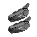 Set van 2 E1-intercoms voor integraalhelmen, Bluetooth 5.0, IPX6 waterdicht, bereik 1000 m, 12 uur batterijduur, zachte microfoon 2