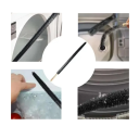 Set van 2 flexibele borstels S 70 cm en L 75 cm voor het reinigen van radiatoren, drogers, ventilatieroosters en pluisjes Nylon borstelharen Houten handvat 4