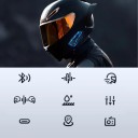 Set van 2 GEARELEC GX10 intercoms Bluetooth 5.2 IP67 10 rijders 2000 m HIFI-geluid Muziek delen DSP CVC FM-radio Batterijduur tot 40 uur 3