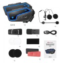 Set van 2 GEARELEC GX10 intercoms Bluetooth 5.2 IP67 10 rijders 2000 m HIFI-geluid Muziek delen DSP CVC FM-radio Batterijduur tot 40 uur 4