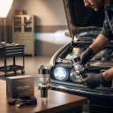 Set van 2 LED autolampen DUAL VISION H4 9003 HB2 30 000 lm 300 W Mini lens 6000 K Witte licht Dimlicht en grootlicht Voor rechts stuur 6