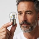 Set van 2 LED autolampen RUIANDSION BA15D 48 V Koudwit Kleur Duidelijke ronde bol Chips aan de zijkanten en bovenkant Vervanging voor autolampen 4