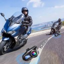 Set van 2 Q58 Max intercoms met LED-achtergrondverlichting, FM-radio en ruisonderdrukkende vaste microfoons voor motorfietsen, Bluetooth 5.0 4