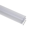 Set van 2 stuks afdichtprofielen voor douchedeuren 1 m 12 mm voor glas 4–6 mm Transparante PVC onderafdichting tegen doorlekken 7