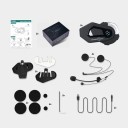 Set van 2 T-MAX S Pro Bluetooth intercoms 2000 m FreedConn compatibel 6 rijders HIFI micro speakers FM A2DP IPX waterdicht 6