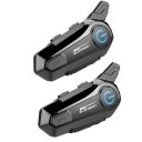 Set van 2 X1 motorintercoms met vaste microfoon Bluetooth 5.0 IPX6 17 uur batterijduur voor open en retrohelmen 1