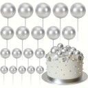 Set van 20 taartdecoraties Kleurrijke ballen Schuimdecoraties voor verjaardagen en feesten Vrolijke decoratie voor snoep 10