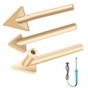 Set van 3 messing tips voor kunststofreparatie Driehoekige opzetstukken voor het verwarmen en afdichten van oppervlakken Ontworpen 1