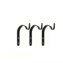 Set van 3 metalen haken 5,8 x 4 cm Zwarte wandhaken Decoratie- of organisatiehouder 1