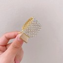 Set van 3 mini metalen haarspeldjes met steentjes 4,5 × 2 cm Elegante versiering voor een hoge paardenstaart 7