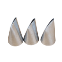 Set van 3 stuks bloemdecoratietips RVS tips 124K 125K 126K voor het maken van bloemblaadjes en decoraties 1