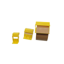 Set van 3 tape dispensers met snijder Schilderaccessoires Gele tool voor verpakkingsbanden Meerdere maten Eenvoudig snijden Efficiënt werken 3