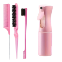Set van 4 kappersgereedschappen Verstuiver 200 ml Kam met punt Haarborstel Dubbelzijdige borstel voor randen Haarstyling 1