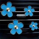 Set van 4 kleurrijke autodecoraties, bloemenluchtverfrissers, madeliefjes, ventilatorclips, aromatherapie, auto-interieur 5