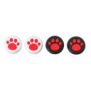 Set van 4 kleurrijke siliconen grip covers met pootmotief voor PS5 PS4 en Xbox One XS controllers 7