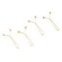Set van 4 onzichtbare metalen taillebandjes met verstelbare knoopsluiting, accessoires voor jeans, broeken en rokken. Maataanpassing 2