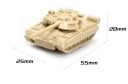Set van 4 stuks modellen van militaire techniek T-80 en Merkava schaal 1:144 van ABS kunststof verzamelmodellen voor decoratie en voor modelbouwers 3