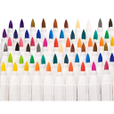 Set van 48 acrylstiften en penselen voor textiel, glas, keramiek, stenen en canvas. Kunstbenodigdheden voor doe-het-zelfdecoratie, het maken van kaarten en creatieve creaties. 2