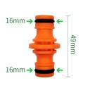 Set van 5 1/2 inch snelkoppelingen voor tuinslangen oranje kunststof slangreparatieconnectoren 2