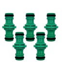 Set van 5 1/2 inch snelkoppelingen voor tuinslangen oranje kunststof slangreparatieconnectoren 3