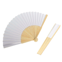 Set van 5 bamboewaaiers 21 x 38 cm Witte opvouwbare waaier voor bruiloftsdecoratie DIY-aanpassingen Schilderen op de waaier Handgemaakte accessoires 2
