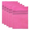 Set van 5 exfoliërende washandjes 14 x 18,5 cm Koreaanse en Italiaanse douchehandschoenen Zachte bodyscrub Polyesterkatoen Diepe huidreiniging 2