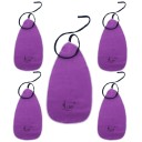 Set van 5 reinigingsdoeken 17 x 33 cm met een koord van 81 cm voor saxofoon, klarinet, trompet, fluit, piccolo, hobo Katoenen stof Universele accessoires 5