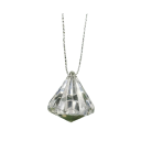 Set van 5 stuks transparante plastic kerstboomdecoraties in de vorm van een diamant 3 x 2,7 cm 1