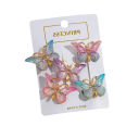 Set van 5 stuks vlinder haarspelden 4 × 2,5 cm Kleurovergang Plastic schattige haaraccessoires 5