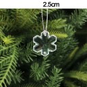 Set van 5 transparante sneeuwvlokken 2,5 cm Plastic ornament voor de kerstboom met oogje voor ophangen 2