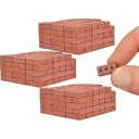 Set van 50 stuks mini bakstenen met gaten 16 x 8 x 4,5 mm Realistische bakstenen voor modellen en miniaturen Creatieve kleine bouwdelen 4