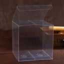 Set van 50 transparante plastic cadeauverpakkingen 5 × 5 × 5 cm, opvouwbare kubussen met deksel voor kleine voorwerpen en decoraties 4
