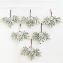 Set van 6 besneeuwde takken 12×15 cm Kunstmatige kersttakken met ijs-effect Winterdecoratie voor tafel, krans of versiering 2