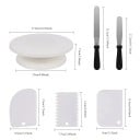 Set van 6 stuks, draaibare patisseriestandaard met spatel en schrapers Decoratiehulpmiddelen voor taarten Stabiliteitsconstructie soepele 4