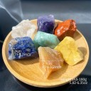 Set van 7 natuurlijke ruwe stenen 20-30 mm Chakra stenen Amethist Zonnesteen Aventurijn Lapis Rode Jaspis Helende kristallen 5
